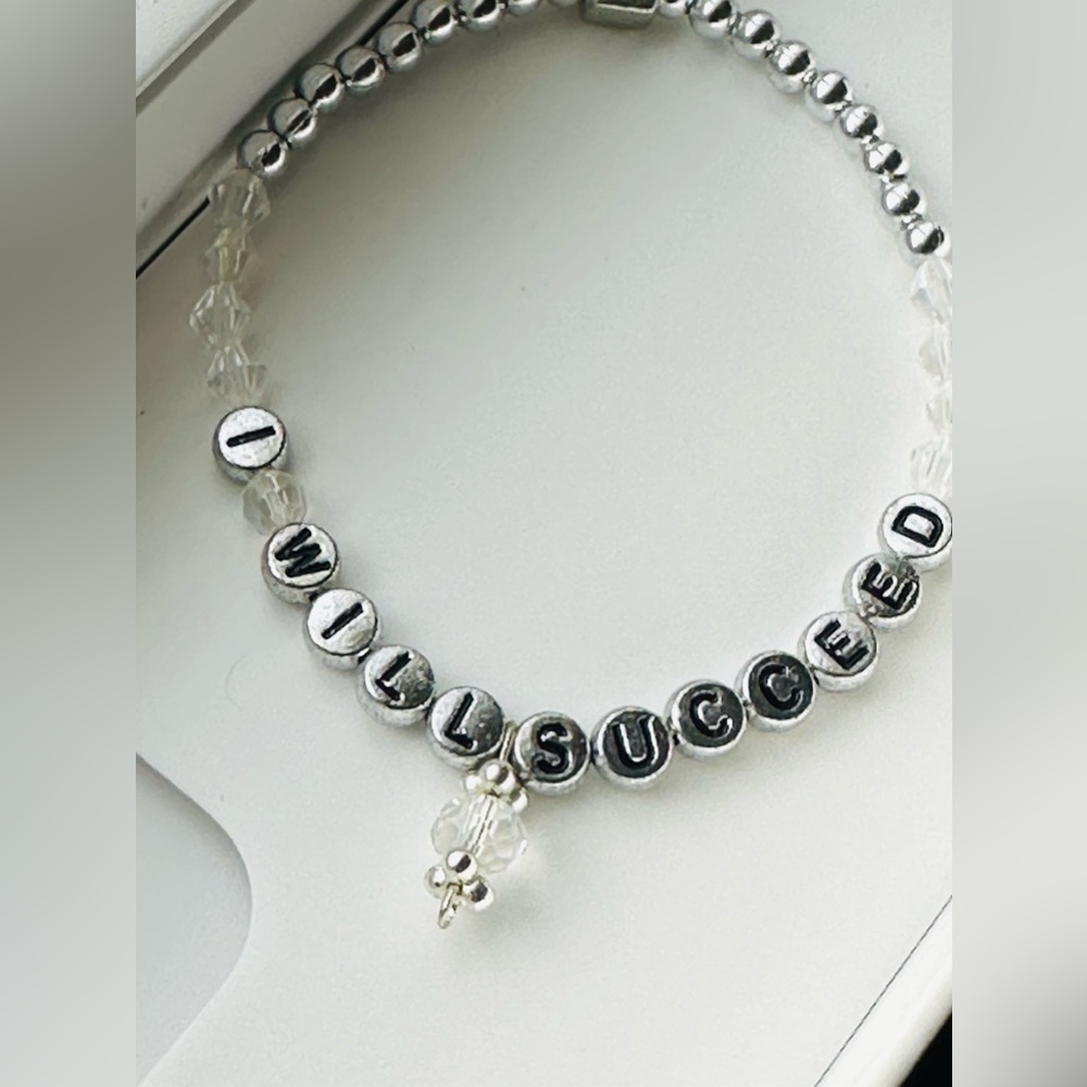 I Will Succeed Positive Affirmation 
 stretchy bracelet